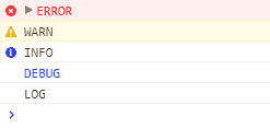 console log level