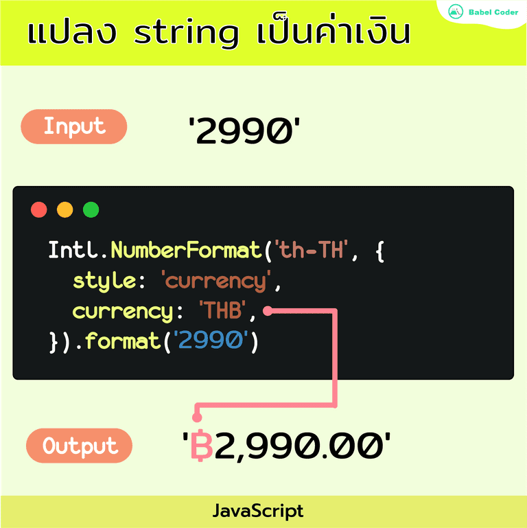 แปลง String เป็นค่าของเงินง่าย ๆ ใน Javascript